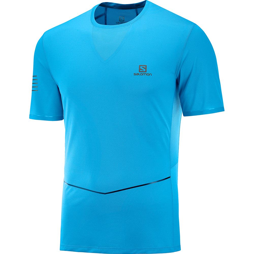 Salomon T-Shirts Herre Blå - SENSE ULTRA M (ZQELW-4302)